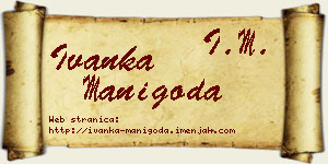 Ivanka Manigoda vizit kartica